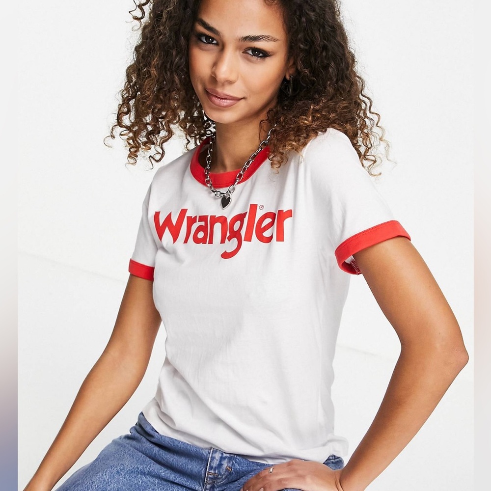 Small Wrangler T-Shirt in Red